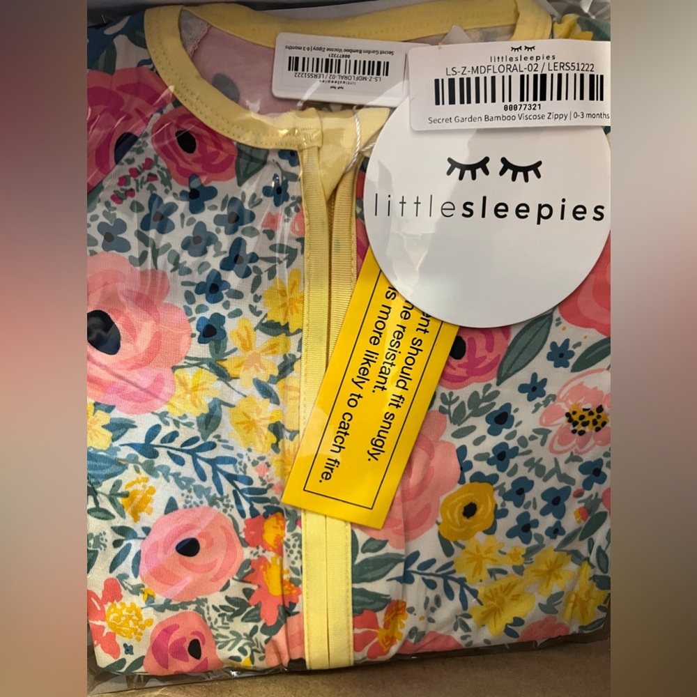 NWT Little Sleepies Secret Garden sz 0-3 months